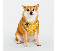 Honeycombs Dog Bandanas,Triangle Reversible Pet Scarf for Boy and Girl,Bandana for Small Medium Large and Extra Large Dogs Medium