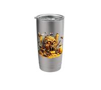 Honeycore Grotesque Skull with Honey and Bees Stainless Steel Insulated Tumbler