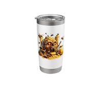 Honeycore Grotesque Skull with Honey and Bees Stainless Steel Insulated Tumbler
