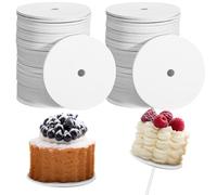 Honeydak 100 Pcs Round Cake Pop Boards 2 Inch Mini Cake Base Cardboards for Cupcakes Pastries Desserts Parties Wedding
