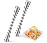 Honeydak 2 Pcs Stainless Steel Sauerkraut Pounder 9.4" Kimchee Pounder Tamper Vegetable Fermentation Tamper for Mason Jars Sauerkraut Crock Cabbage Pickle Fermenting Food Tool