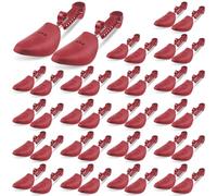 Honeydak 20 Pairs Plastic Shoe Stretcher Adjustable Shaper Stretchers Portable Shoe Trees Shoes Boot Holder for Men Women, Red, about 22-31 cm/ 8.66-11.02 inches in length