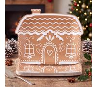 Honeydak 25 Pcs Christmas Gingerbread Paper Plates Party Plates, Novel