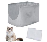 Honeydak 3 Pack Cat Litter Box Liners D Compatible with Modkat XL Litter Box Front-entry Liners Reusable Flip D Waste Bags Waterproof and Scratch-resistant