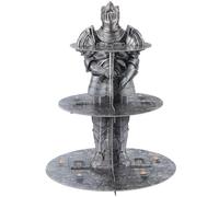 Honeydak 3 Tier Medieval Castle Cupcake Stand Decorations Medieval Knight Theme Cupcake Holder DecorationsCastle Dessert Tower for Kids Dragon Theme Party Birthday Supplies
