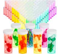 Honeydak 70 Pcs Empty Pill Bottles with Caps Weekly Plastic Prescription Bottles 7 Color Medicine Container with Lids for Pills Protein Powder Vitamins Supplements Travel Pharmacies Labs, 6 Dram