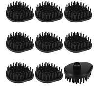 Honeydak 8 Pack Steam Cleaner Brush Heads Steam Cleaner Attachments Nylon Mop Replacement Accessories Set for Hard Surface, Black