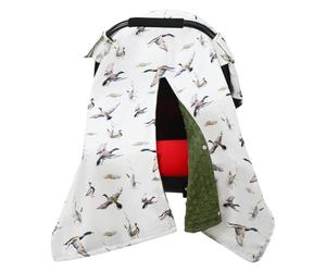 Honeydak Mallard Duck Car Seat Cover Baby Carseat Covers Minky Infant Nursing Canopy Peekaboo Opening Mallard Duck Stroller Stuff for Newborn Baby Boy Girl