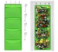 Honeyera Over Door Organizer for Stuffies, Baby Accessories, and Toy Plush Storage - Easy Installation with Breathable Hanging Storage Pockets (Green)