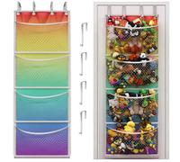 Honeyera The Original Stuffed Animal Storage (Patented) - Over Door Organizer for Stuffies, Baby Ideas Holder, Toy Plush Hammock Hanging Net Big Girls Toddler Large Bag Animals Stuffy Behind