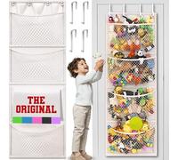 Honeyera The Original Stuffed Animal Storage (Patent Pending) - Over Door Organizer for Stuffies, Baby Accessories, Toy Plush Storage/Hammock Hanging Storage Net Big Girls Toddler Large Bag