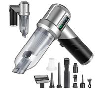 HONEYEYEAR Handheld Vacuum Cleaner, 16000Pa Car Vacuum Cleaner Cordless, 4-in-1 Powerful Car Hoover, 80000 RPM Brushless Motor, 30 Min Runtime, 3 Speed, USB-C Charging, for Car Home Pet Hair Cleaning