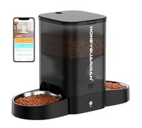 HoneyGuaridan Automatic Cat Feeder with App Control, 5G/2.4G WiFi Pet Feeder Automatic with Timer, 3.5L Cat Food Dispenser for 2 Cats, Low Food/Feeding Sensor/Built-in Desiccant, 1-6 Meals
