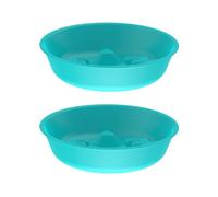 HoneyGuaridan Slow Feeder Dog Cat Bowls, Anti-Choking Dog Food Bowls, Interactive Dog Feeding Bowls for Small & Medium Sized Dogs, Slow Down Pets Eating, Compatible with Automatic Feeder (2 Packs)