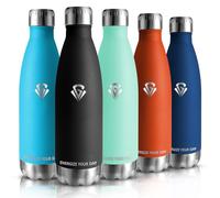 HoneyHolly Children's Stainless Steel Water Bottle, 500 ml, BPA-Free, Thermos Flask, Double Walled, Suitable for Carbonated Drinks, Thermos Flask for Fitness, Gym, Bicycle