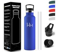 HoneyHolly Drinking Bottle 750 ml, BPA-Free, Stainless Steel, Leak-Proof Insulated Flask, Double-Walled, Stainless Steel Water Bottle, with Straw, Thermos Flask, Suitable for Carbonated Drinks
