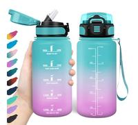 HoneyHolly Sports Water Bottle, 500 ml, Leak-Proof, BPA-Free, Motivational with Time Marking, Water Bottle with Straw, Sports Bottle for Children, School, Bicycle