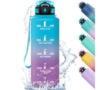 HoneyHolly Sports Water Bottle, Leak-Proof, 1500 ml, Water Bottle, Time Marking and Filter, Suitable for Carbonated Drinks, Drinking Bottles, Sports Bottle, for Gym, Fitness, Bike, Outdoor Fitness