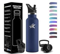 HoneyHolly Stainless Steel Drinking Bottle, 750 ml, BPA-Free, Leak-Proof Insulated Flask, Double-Walled Water Bottle with Straw for Sports, Hiking, Office