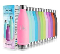 HoneyHolly Stainless Steel Water Bottle 350/500/600/750ml, Double Walled Vacuum Insulated, Bpa Free, 12 Hours Hot/24 Hours Cold, Reusable Leakproof Water Bottles for Kids, Gym,Yoga, Cycling, Outdoors