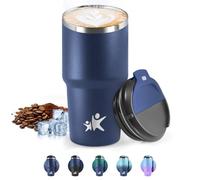 HoneyHolly Thermal Mug, 600 ml, Reusable, Stainless Steel Coffee Mug-to-Go Thermal, Leak-Proof, Double-Walled Drinking Cup, Insulated Mug, Travel Mug for Hot Coffee, Tea and Cold Drinks