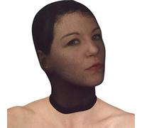 Honeylust - Transparent nylon tights mask for the face - Hood Carnival Halloween eye mask - Disguise Carnival costume (Black)