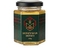 Honeyman Honey Raw Scottish Spring Blossom Honey - 100% Pure & Unpasteurised - Delicate Floral Notes - Cold-Extracted Spring Harvest - 340g Glass Jar