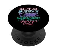Honeymoon Cruise 2026 Just Married Matching Couples Vacation PopSockets Adhesive PopGrip
