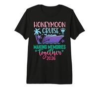 Honeymoon Cruise 2026 Just Married Matching Couples Vacation Premium T-Shirt