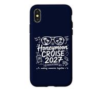 Honeymoon Cruise 2027 Matching Couple Just Married Vacation Case for iPhone X/XS
