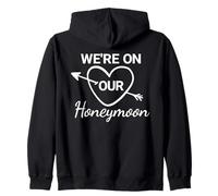 Honeymoon Tee Design for Couples We're on Our Honeymoon Zip Hoodie
