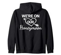 Honeymoon Tee design for Couples We're on Our Honeymoon Zip Hoodie