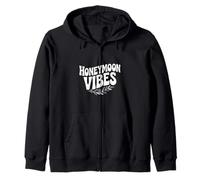 Honeymoon Vibes Beach Life Summer Fun Couples Zip Hoodie
