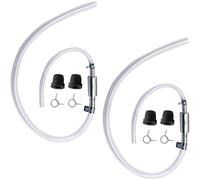 Honeyone Brake Bleeding Kit, 2 Sets One Way Valve Hoses with Caps | Check Valve Hoses, Metal Clamps and Rubber Caps for Motorcycle, Car, Bike and Clutch Hydraulic Maintenance Routine Service