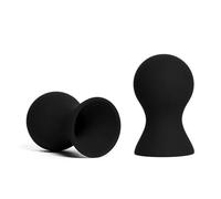 Honeypleasures Silicone Nipple Suckers, Pair for Nipple & Breast Play (Black)