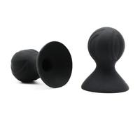 Honeypleasures Silicone Nipple Suckers, Pair for Nipple & Breast Play (Black)