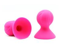 Honeypleasures Silicone Nipple Suckers, Pair for Nipple & Breast Play (Pink)