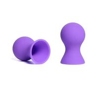 Honeypleasures Silicone Nipple Suckers, Pair for Nipple & Breast Play (Purple)