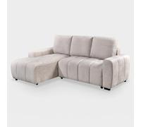 Honeypot Sofabed | Cimiano Left Hand Facing Sofa Bed Mushroom - Chenille Upholstered Pull-Out Sofa Bed with Dual Storage Areas, Space-Saving Corner Sleeper for Living Rooms, Apartments & Guest Rooms