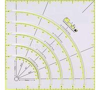 HONEYSEW Arcs & Fans Quilt Circle Cutter Multifunctional Arc Cutting Patchwork Ruler - Acrylic Quilters Template With Double Colored Lines for Cutting Cloth, Sewing Crafts
