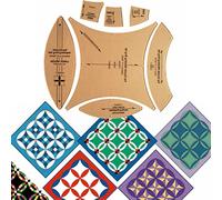 HONEYSEW Double Wedding Ring Template Set 17" Diameter x7 Quilting Ruler Templates