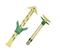 HONEYSEW Set of 5-in-1 Sliding Gauge with No-Hassle Triangles GaugeSewing Measuring Tools Plastic T Gauge Hem Gauge for Sewing Quilting 2 Different Size