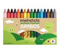Honeysticks Jumbo Crayons (16 Pack) - Non Toxic Crayons, 100% Pure Beeswax