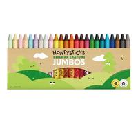 Honeysticks Jumbo Crayons (24 Pack) - Non Toxic Crayons, 100% Pure Beeswax