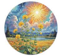 Honeysuckle Flower 1000 Piece Scenery Round Jigsaw Puzzles Challenging & Brainteasing Beautiful Decoration for Adults And Kids 1000pcs (67.5x67.5cm)