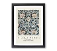 Honeysuckle Vol.2 By William Morris Exhibition Museum Painting Framed Wall Art Print, Ready to Hang Picture for Living Room Bedroom Home Office Décor, Black A4 (34 x 25 cm)