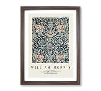 Honeysuckle Vol.2 By William Morris Exhibition Museum Painting Framed Wall Art Print, Ready to Hang Picture for Living Room Bedroom Home Office Décor, Walnut A4 (34 x 25 cm)
