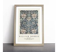 Honeysuckle Vol.2 by William Morris Framed Wall Art Picture Print - Canvas Painting - Modern Home Décor Poster - Ready to Hang for Living Room Bedroom Kitchen - Oak A2 (48 x 66 cm)