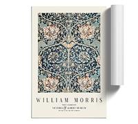 Honeysuckle Vol.2 by William Morris | Unframed Wall Art Print | Ready to Frame Poster | Modern Home Decor Picture | Artwork for Living Room, Bedroom, Kitchen or Office | A2 (42x59.4 cm)