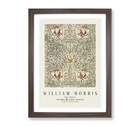 Honeysuckle Vol.3 By William Morris Exhibition Museum Painting Framed Wall Art Print, Ready to Hang Picture for Living Room Bedroom Home Office Décor, Walnut A4 (34 x 25 cm)